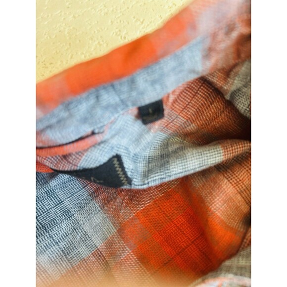 Dakota Grizzly Flannel Shirt Mens Large Red Blue Plaid Heavyweight Button Up - Picture 4 of 8